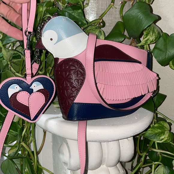 2 😍 Kate Spade Love Bird Novelty Crossbody Bag Rare Limited Leather Uniq… - Picture 1 of 17